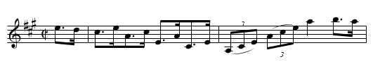 O'Neill's Hornpipe            1766 - staff notation