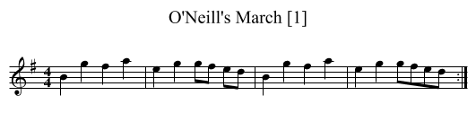 O'Neill's March [1] - staff notation