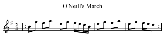 O'Neill's March - staff notation
