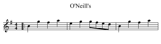 O'Neill's - staff notation