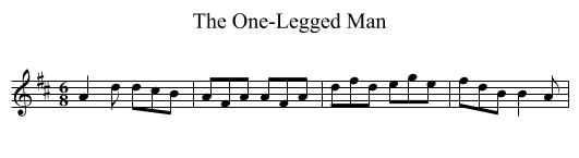 One-Legged Man, The  - staff notation