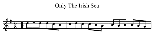 Only The Irish Sea - staff notation