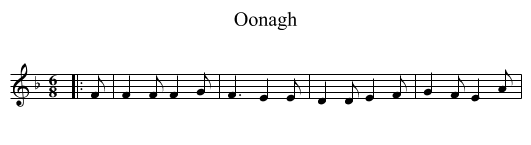 Oonagh - staff notation