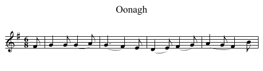 Oonagh - staff notation