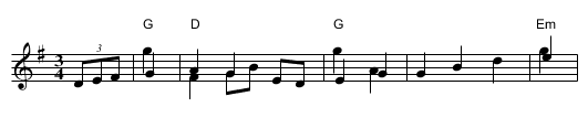 Oot Pik Waltz - staff notation