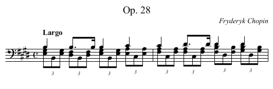 Op. 28 - staff notation