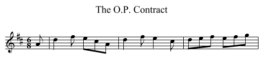 O.P. Contract, The - staff notation