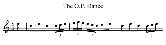 O.P. Dance, The - staff notation