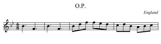 O.P. - staff notation