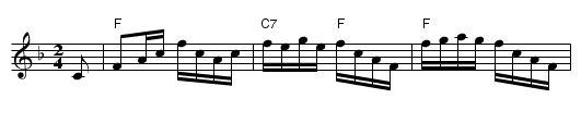 Opdalsril - staff notation