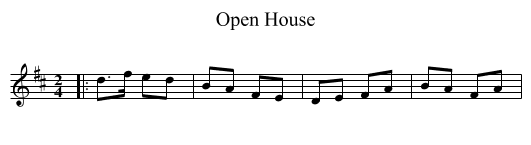 Open House - staff notation