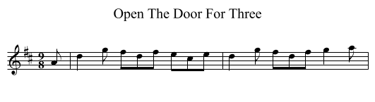 Open The Door For Three - staff notation