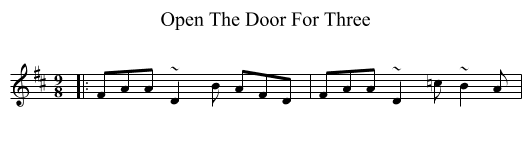 Open The Door For Three - staff notation