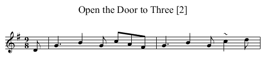 Open the Door to Three [2] - staff notation