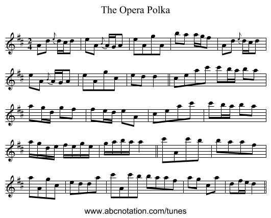 Opera Polka, The - staff notation