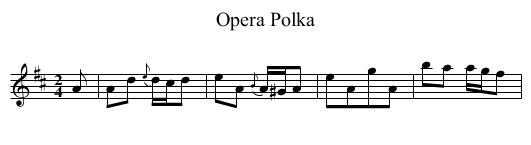 Opera Polka - staff notation