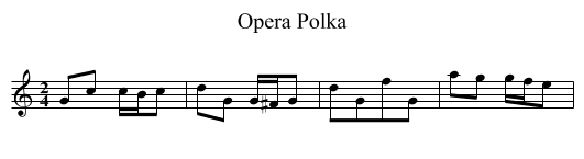Opera Polka - staff notation