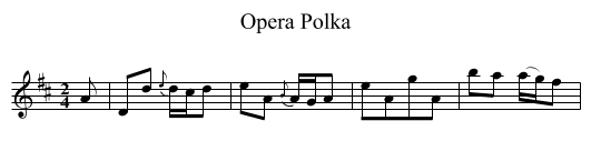 Opera Polka - staff notation