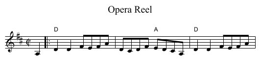 Opera Reel - staff notation