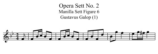Opera Sett No. 2 - staff notation