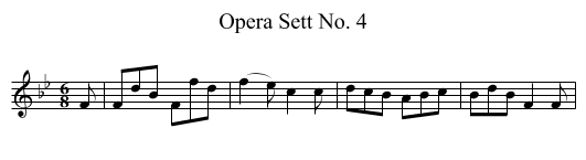 Opera Sett No. 4 - staff notation
