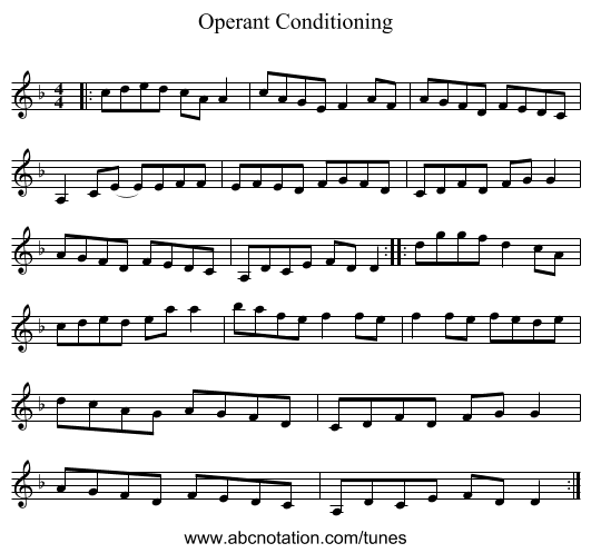 Operant Conditioning - staff notation