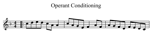 Operant Conditioning - staff notation