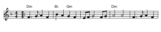 Opincuta - staff notation
