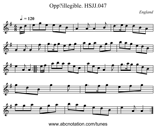 Opp?illegible. HSJJ.047 - staff notation