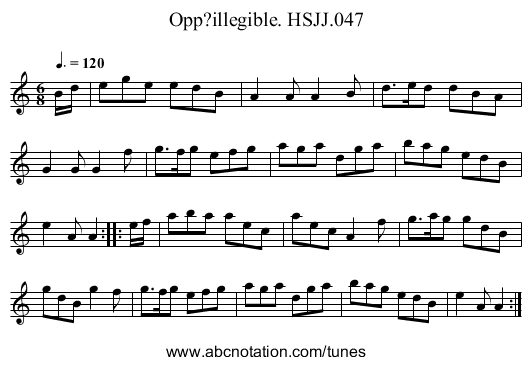 Opp?illegible. HSJJ.047 - staff notation
