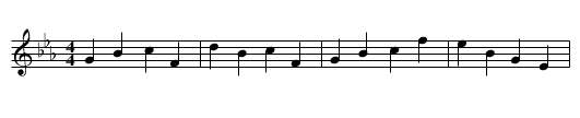 Oran nan Iasgairean - staff notation