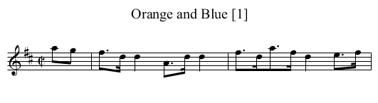 Orange and Blue [1] - staff notation