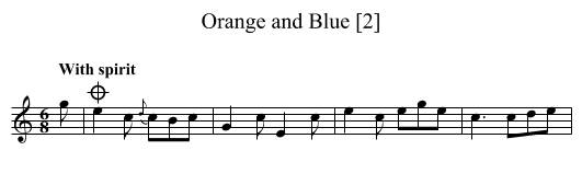 Orange and Blue [2] - staff notation
