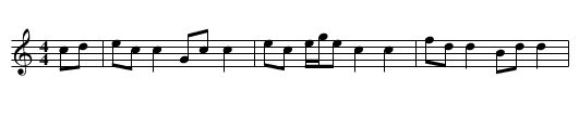 Orange and Blue. RHu.108 - staff notation