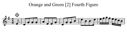 Orange and Green [2] Fourth Figure - staff notation