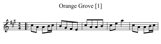 Orange Grove [1] - staff notation