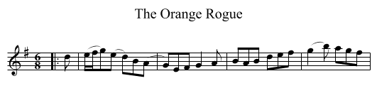 Orange Rogue, The  - staff notation