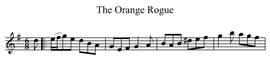 Orange Rogue, The  - staff notation