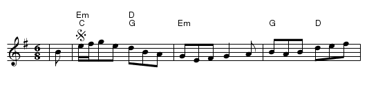 Orange Rogue - staff notation