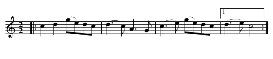 ORANGES AND LEMONS - staff notation