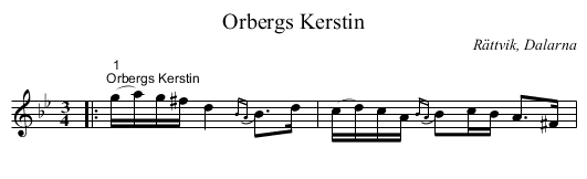 Orbergs Kerstin - staff notation