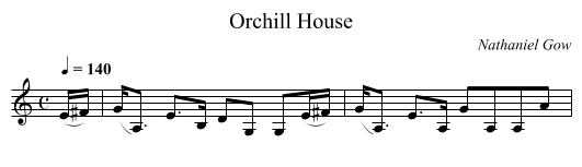 Orchill House - staff notation