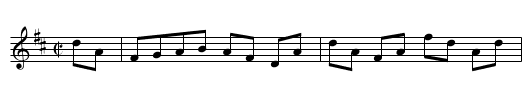 Orecks Scotch-measure - staff notation