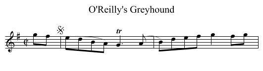 O'Reilly's Greyhound - staff notation