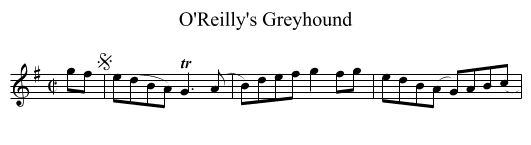 O'Reilly's Greyhound - staff notation