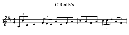 O'Reilly's - staff notation