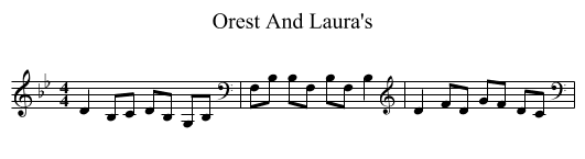 Orest And Laura's - staff notation