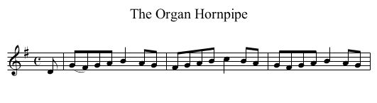 Organ Hornpipe, The - staff notation