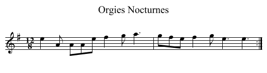 Orgies Nocturnes - staff notation