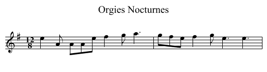 Orgies Nocturnes - staff notation
